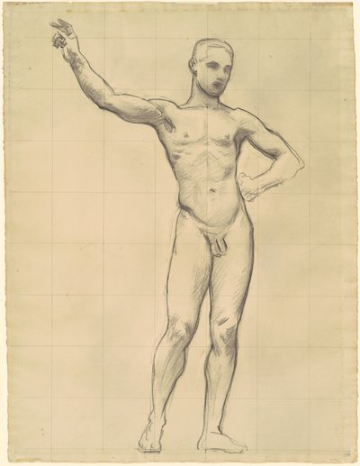 Studie van Apollo voor "Apollo en de Muzen" door John Singer Sargent