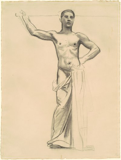 Studie van Apollo voor Apollo en de Muzen door John Singer Sargent