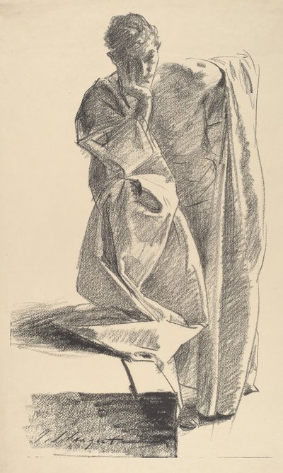 Studie van een Jonge Man door John Singer Sargent