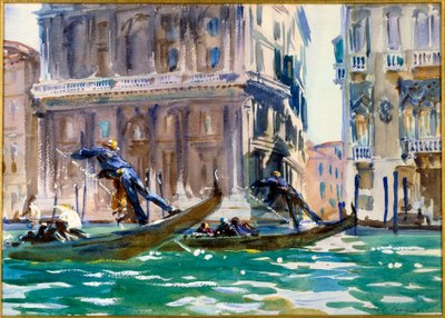 Zicht op het Canal Grande in Venetië door John Singer Sargent