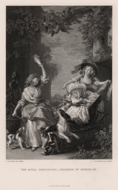 De Koninklijke Prinsessen: Kinderen van George III (gravure) door John Singleton (after) Copley