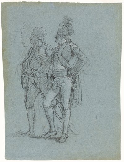 Schets voor "Belegering van Gibraltar" door John Singleton Copley