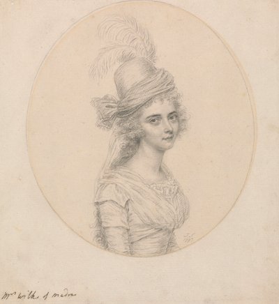 Portret van Mevrouw Wilks van Madras door John Smart