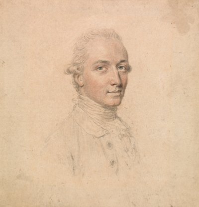 Portret van een jonge man genomen uit het leven, naar rechts kijkend door John Smart