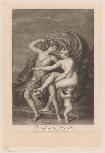 Bacchus vindt Ariadne op Naxos door John Smith