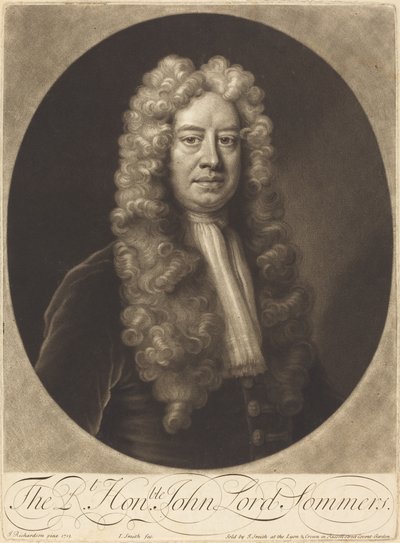 John Lord Sommers door John Smith after Jonathan Richardson, Sr.