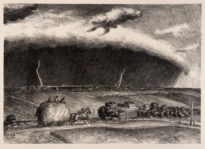 De lijnstorm door John Steuart Curry
