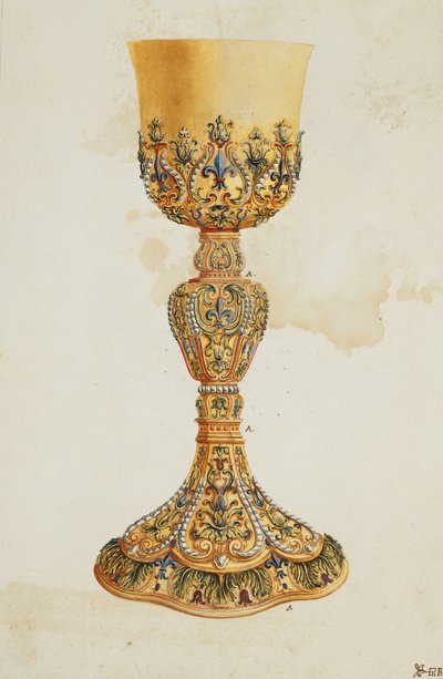 Een kelk in de schatkamer van Sint-Pieter, Rome door John Talman