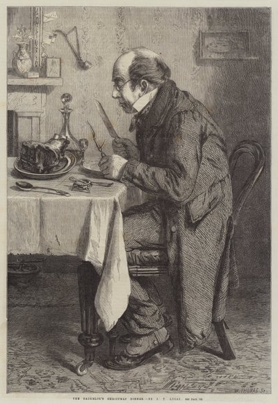 Het kerstmaal van de vrijgezel door John Templeton Lucas