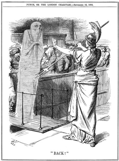 Britannia houdt cholera tegen in Britse havens door John Tenniel