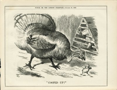 Illustratie van John Tenniel (1820-1914) in Punch door John Tenniel