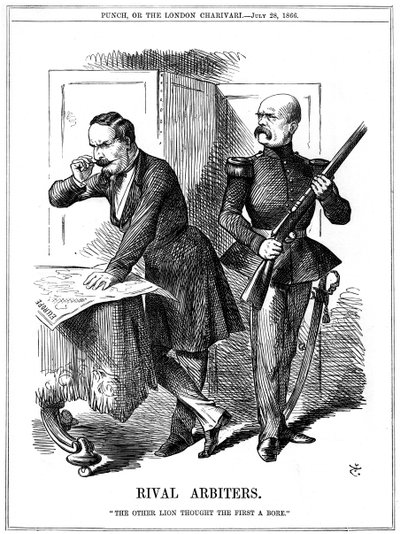 Rivaliserende scheidsrechters, 1866 door John Tenniel