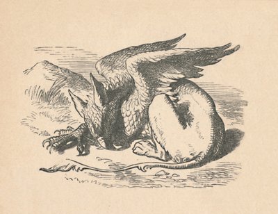 De Gryphon slapend in de zon, 1889 door John Tenniel