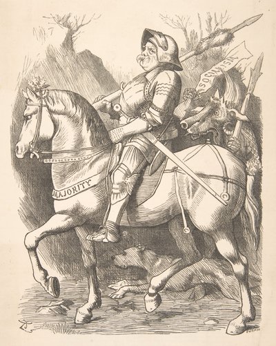 De ridder en zijn metgezel Punch, 5 maart 1887, 1887 door John Tenniel