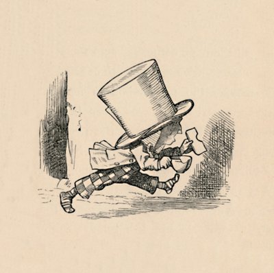 De Gekke Hoedenmaker, in het hoofdstuk De Taarten, 1889 door John Tenniel