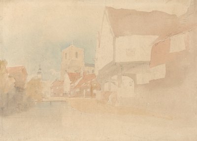 Een Uitzicht op Waltham Abbey, Herts, Essex door John Thirtle