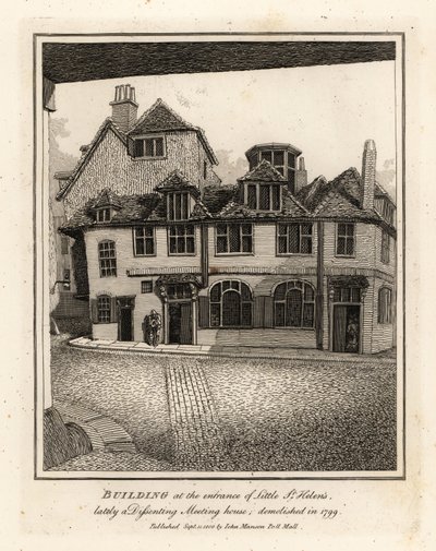 Gebouw bij de ingang van Little St Helen