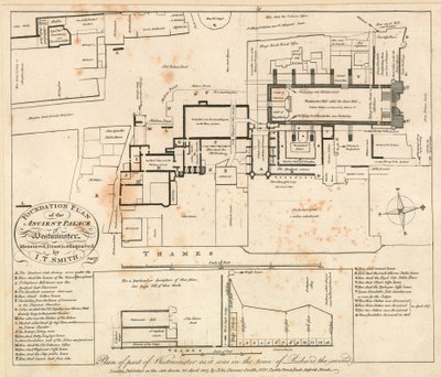 Plan van een deel van Westminster zoals het was in de tijd van Richard de Tweede door John Thomas Smith