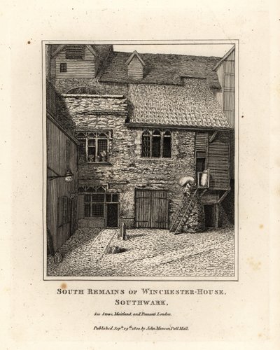 Zuidelijke resten van Winchester House, Southwark door John Thomas Smith