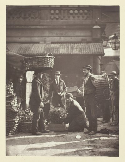 Arbeiders van Covent Garden, 1881 door John Thomson