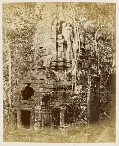 De Bayon-tempel, Angkor Thom door John Thomson