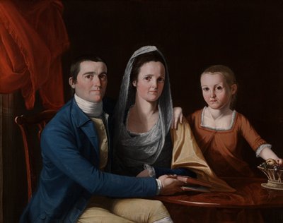 Jonathan Trumbull, Jr., Eunice Backus Trumbull, en Faith Trumbull (later Faith Trumbull Wadsworth) door John Trumbull