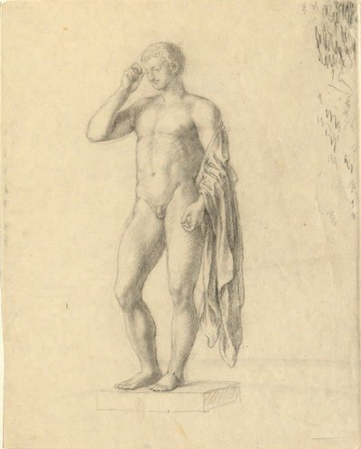 Naakte mannelijke figuur (klassiek) toont linker (?) zijde door John Trumbull