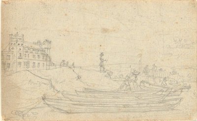 Zonder Titel, uit folio: Schetsen in Frankrijk & Duitsland, een van de 22 bladen in Folio B door John Trumbull