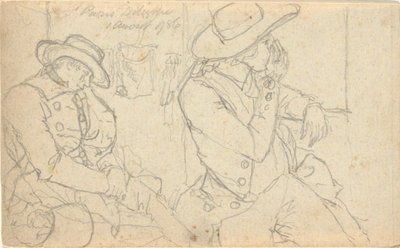 Zonder titel, uit folio: Schetsen in Frankrijk & Duitsland, een van de 22 bladen in Folio B door John Trumbull