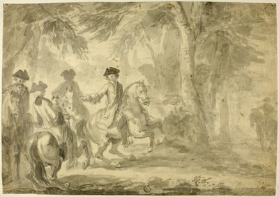 Ruiters in park door John Vanderbank