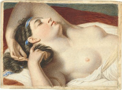 Studie voor Ariadne slapend op het eiland Naxos door John Vanderlyn