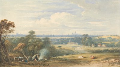 Londen vanuit het Zuidwesten door John Varley