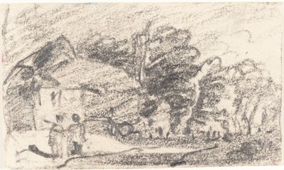 Twee Figuren op een Landweg door John Varley