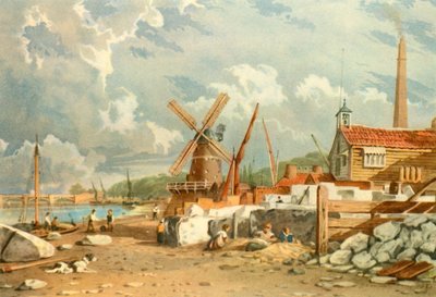 Randalls Flint Mill, Nine Elms, Battersea, 1830, 1947 door John Varley I