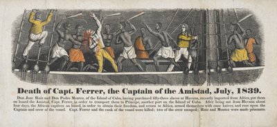 Dood van Kapitein Ferrer, de Kapitein van de Amistad, juli 1839 door John Warner Barber