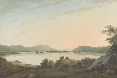 Lake Windemere vanaf Calgarth met Belle Isle door John Warwick Smith