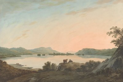 Lake Windermere vanaf Calgarth met Belle Isle door John Warwick Smith