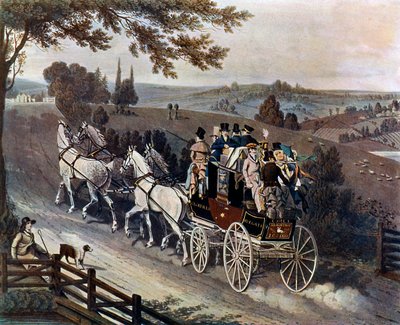 Postkoets, 1822, ca. 1920 door John Watson