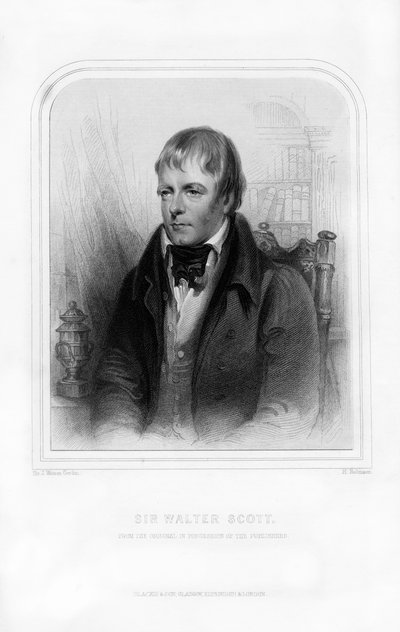 Sir Walter Scott, 1e baronet, Schotse historische romanschrijver en dichter, 1870 door John Watson Gordon