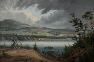 Uitzicht op Cohoes, ca. 1820 door John William Hill