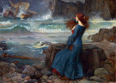 Miranda - De storm door John William Waterhouse