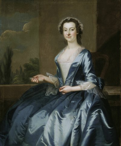 Portret van een Vrouw door John Wollaston