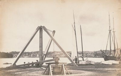 Bouw van het Washington Aquaduct,1858-1859 (foto) door John Wood