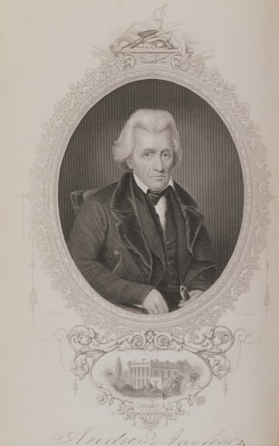Andrew Jackson, uit De Geschiedenis van de Verenigde Staten, Vol. II, door Charles Mackay, gegraveerd door W.J. Edwards door John Wood Dodge