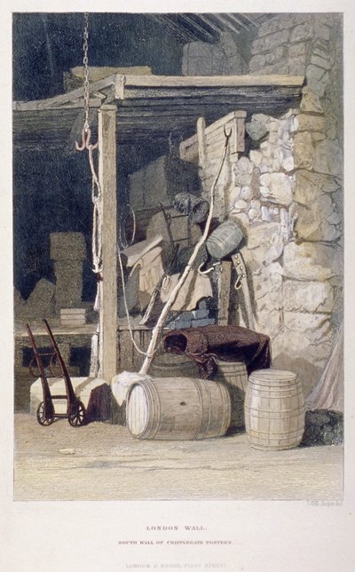 Fore Street, City of London, 1851 door John Wykeham Archer