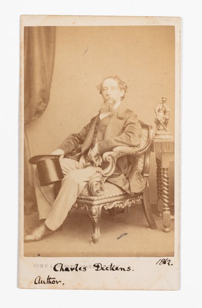 Carte-de-visite van Charles Dickens door John and Charles Watkins