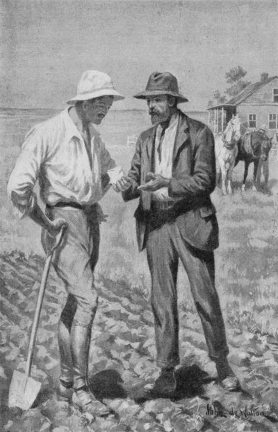 Dr. Charles Saunders houdt in zijn hand de eerste Marquis Tarwe door John de Walton