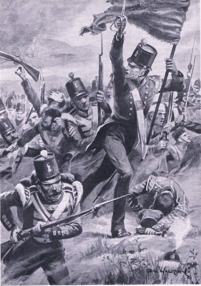 De opmars van de Lichte Divisie bij Alma, 20 september 1854, illustratie uit 