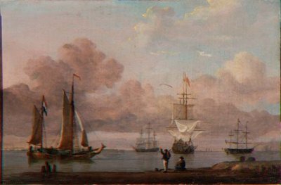 Schepen in een kalmte door John of Hull Ward