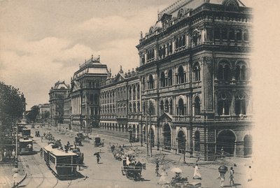 Uitzicht op Writers Buildings, Calcutta, c1910 door Johnston and Hoffmann